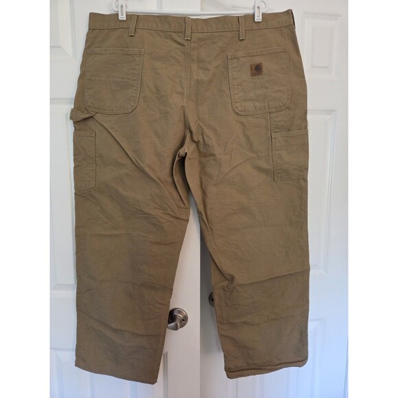 Carhartt B11-CML Washed Duck Work Dungaree Pants Cotton Camel Tan Men's 44x30 - Picture 3 of 6
